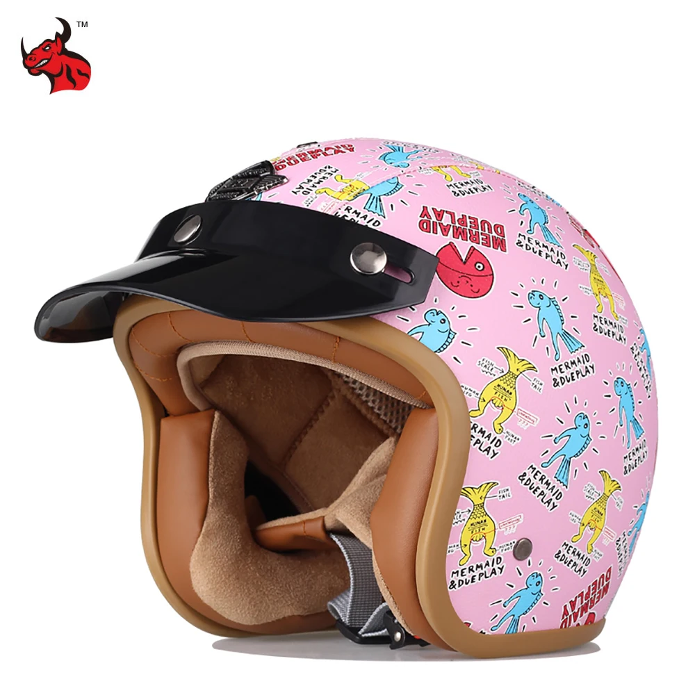 

Children's Cute Cartoon Helmet Motorcycle Riding Casco Moto Secure Motorcycle Accessorie Electric Motorbike Kids Helmet