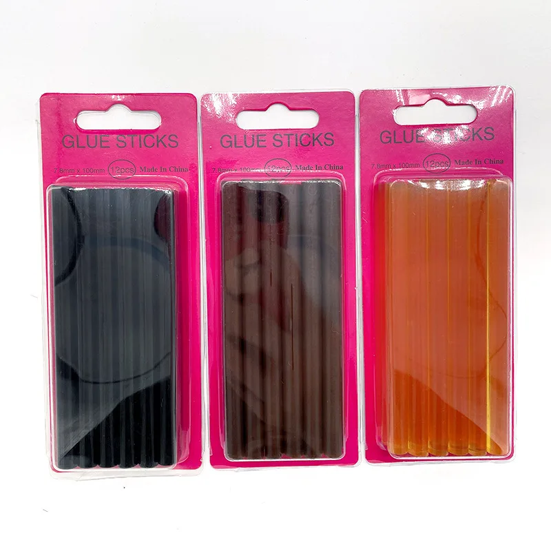 price direct sale small glue sticks for hair extensions, wig hair extensions, hot melt glue sticks for making tie