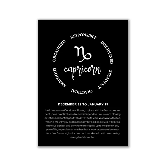 Nordic Zodiac Constellations Inspirational Canvas Art Print
