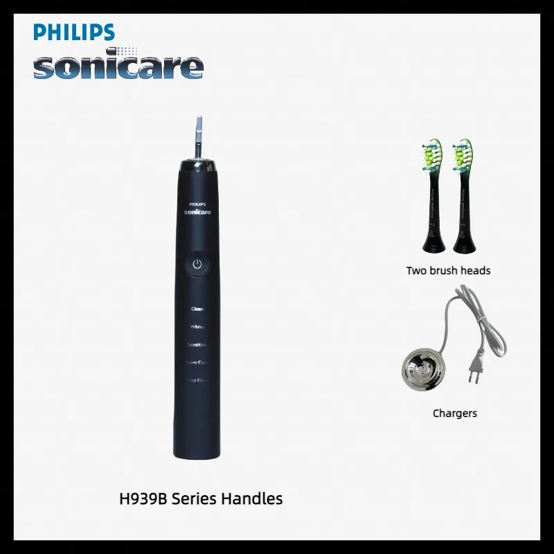 Philips Sonicare-cepillo de dientes de una sola mano serie H93 con 2 Philips Diamond Clean, cargador de cepillo de dientes