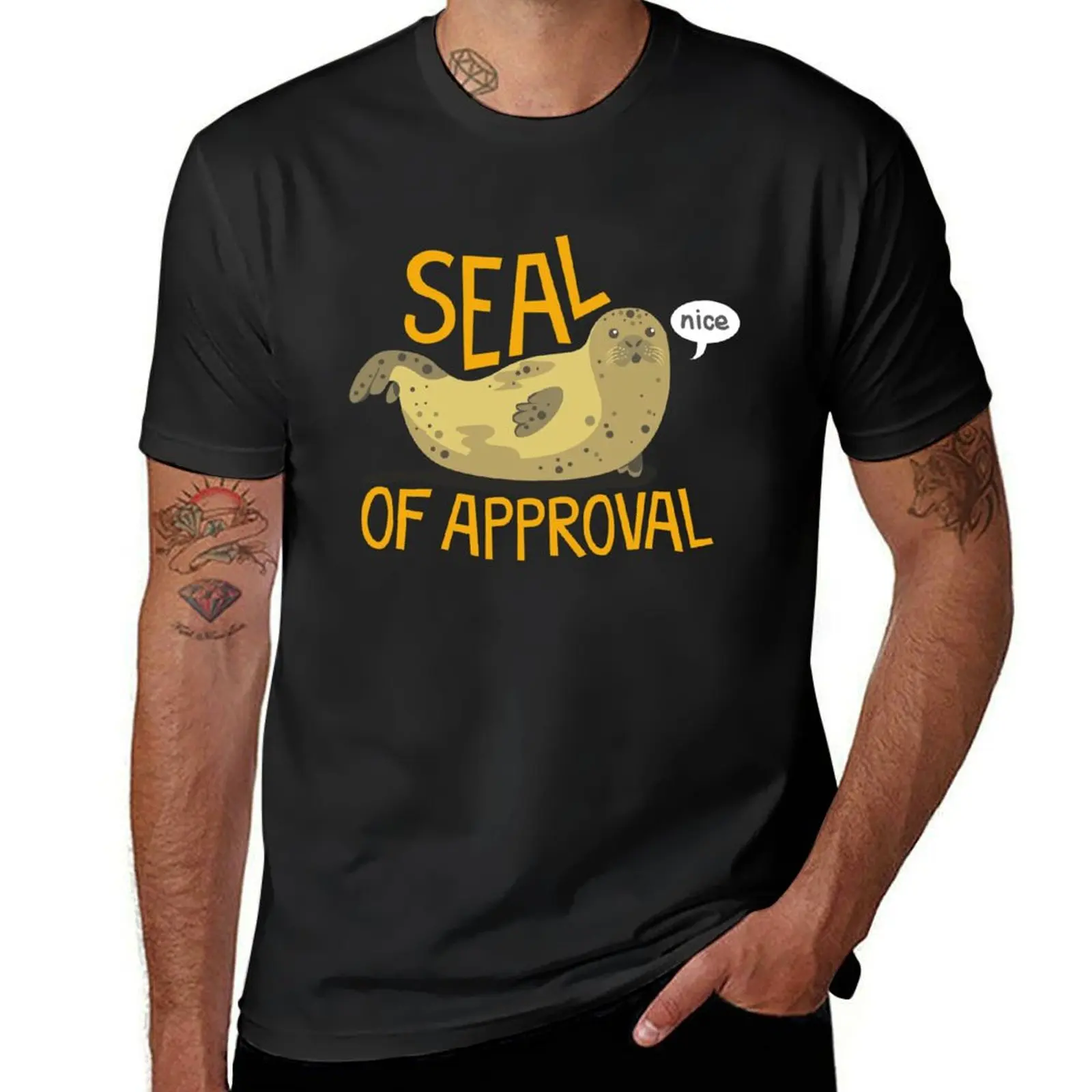 

Seal of Approval T-Shirt blanks summer clothes for a boy Men's clothing