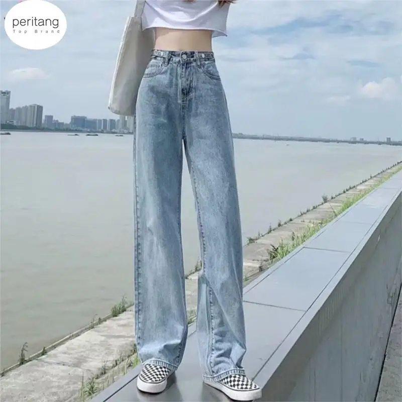 

2023 High Waist Loose Comfortable Jeans For Women Fashionable Casual Straight Pants Mom Jeans Washed Boyfriend Jeans