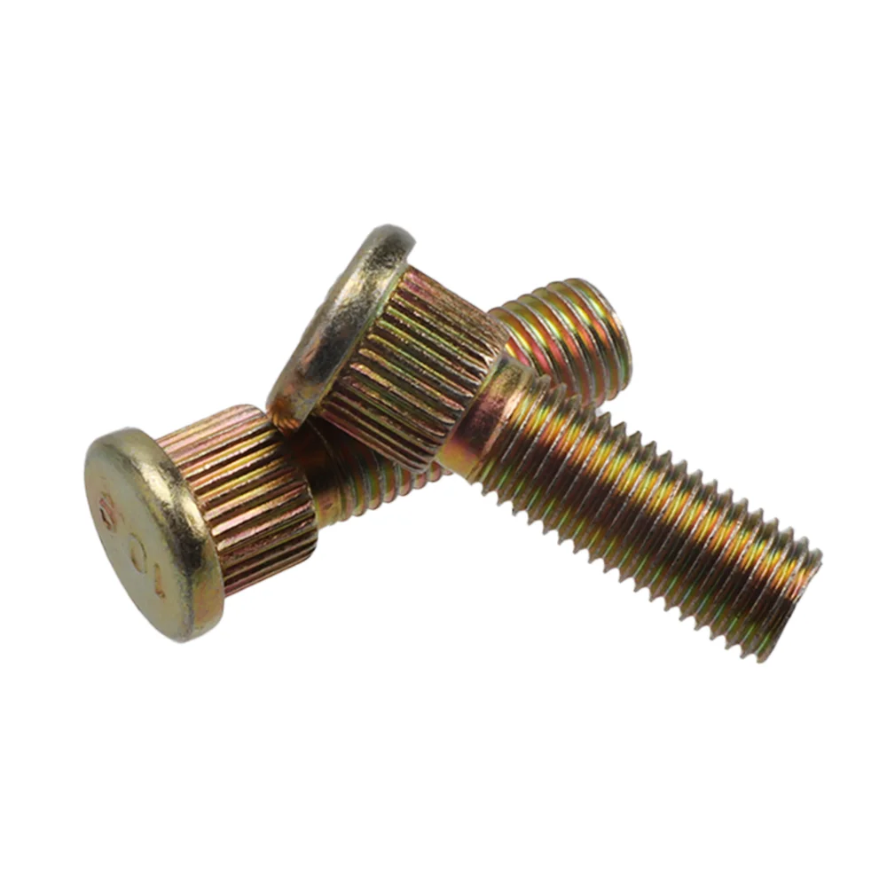 4 Stück M10 x 1,25 10,9 Stahl-Spline-Radbolzen, robuste Naben-Felgenschrauben, universeller Ersatz für ATV UTV Go Kart Buggy Quad – Detail 5