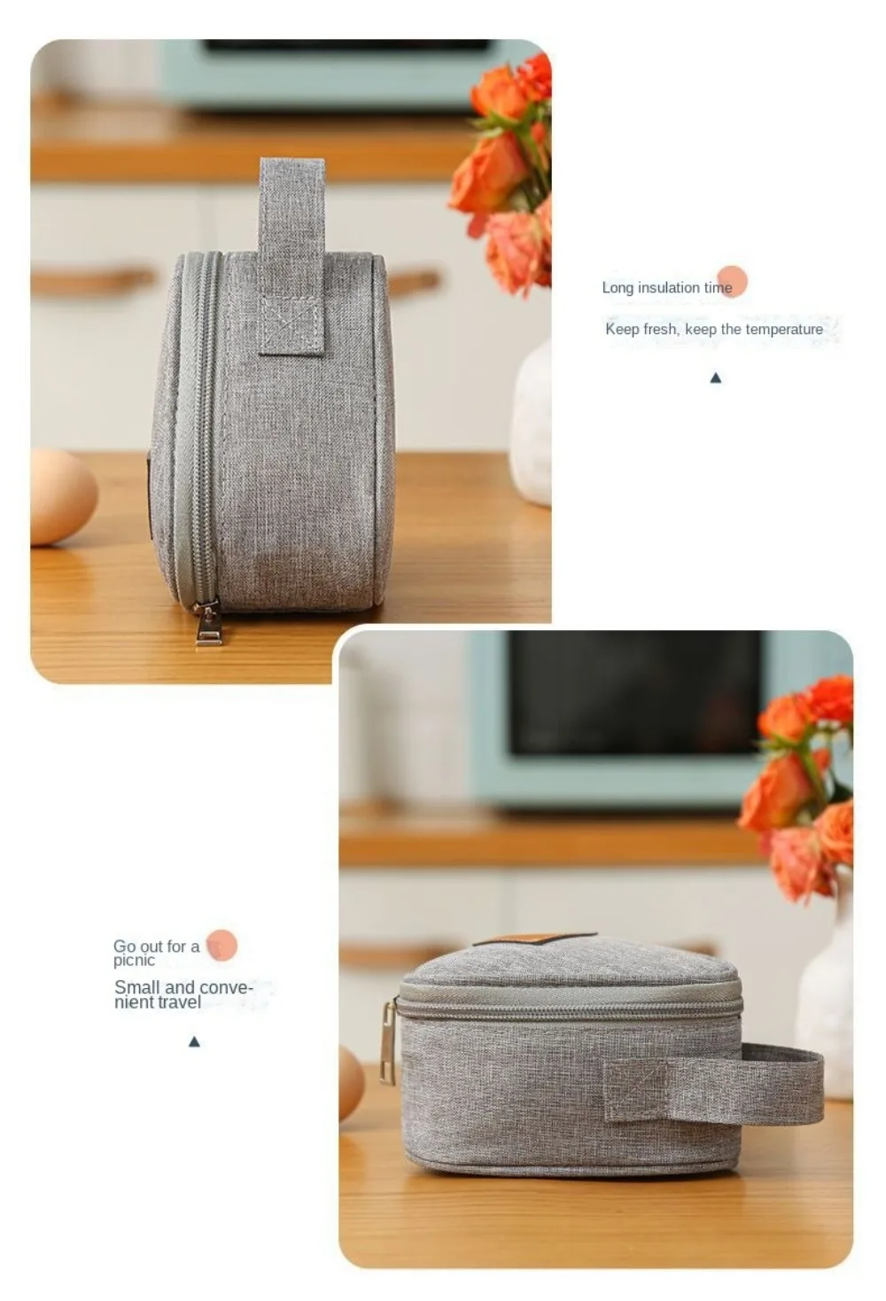 Hochwertige Tragbare Dreieckige Isoliertasche Aluminiumfolie Langlebige Thermische Kühltasche Mini-Lunchbox – Detail 15
