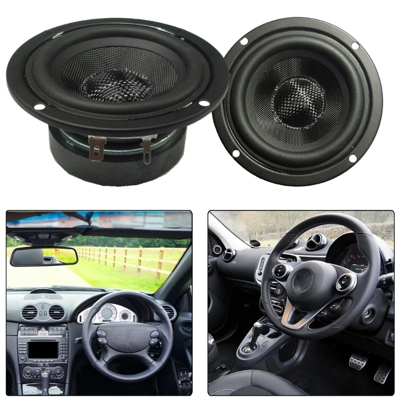 4.5" 4OHM 30W Waterproof Hifi Speakers Fiberglasses Cones Subwoofer Enhances Bass