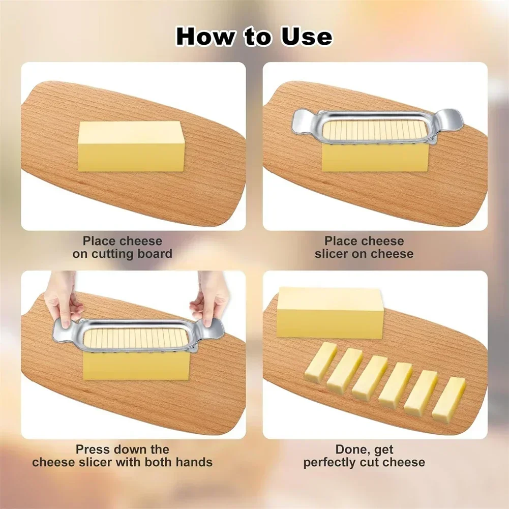 Stainless Steel Cheese Slicer Adjustable Thickness Butter Cutter Soft And Semi-Hard Kitchen Cooking Tools Cheddar Gadgets Grater
