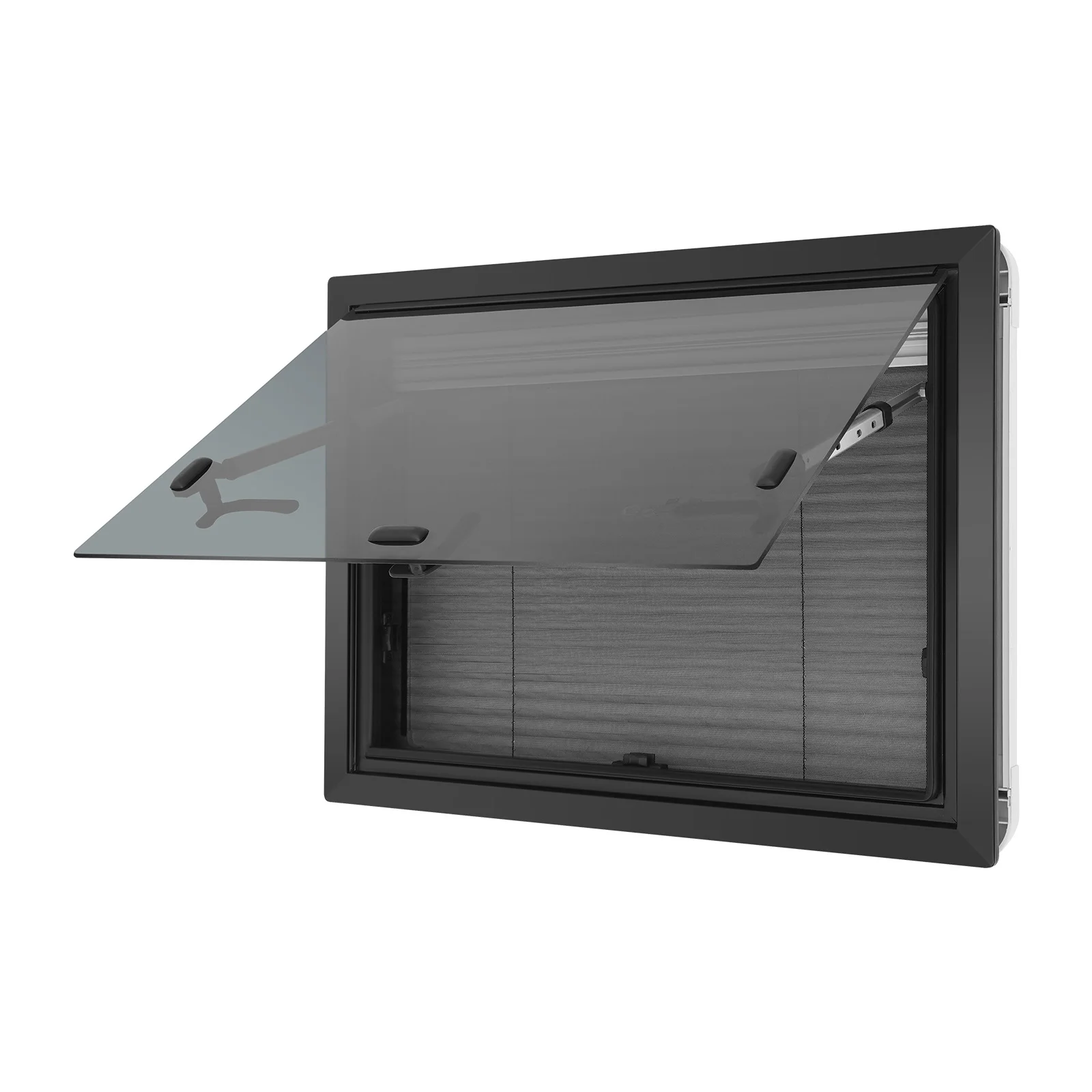 Funktionales RV-Ausstellfenster 65x50cm 65 ° Offenes 4mm-Sicherheitsglas für Wohnmobile, Pick-ups, Camper und Anhänger – Detail 9