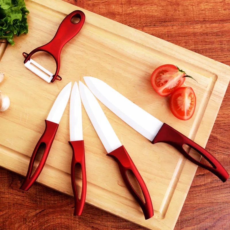Ceramic Knives Sets Good Quality Kitchen Knives 3 4 5 6 Inch Chef Knife Cook Set+peeler White