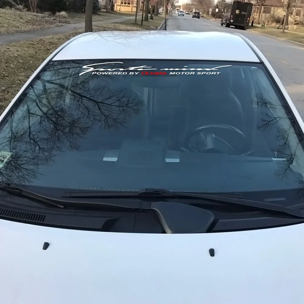 Windschutzscheibe Auto Aufkleber Vorne Hinten Fenster Dekor Sport Stil Vinyl Aufkleber PVC Dekoration Auto Tuning Zubehör Für Skoda Octavia – Detail 2