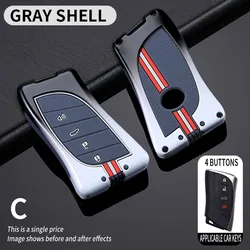 Premium Leather Car Key Case for Lexus - Sleek and Durable Protection (Shell- 4 Buttons)