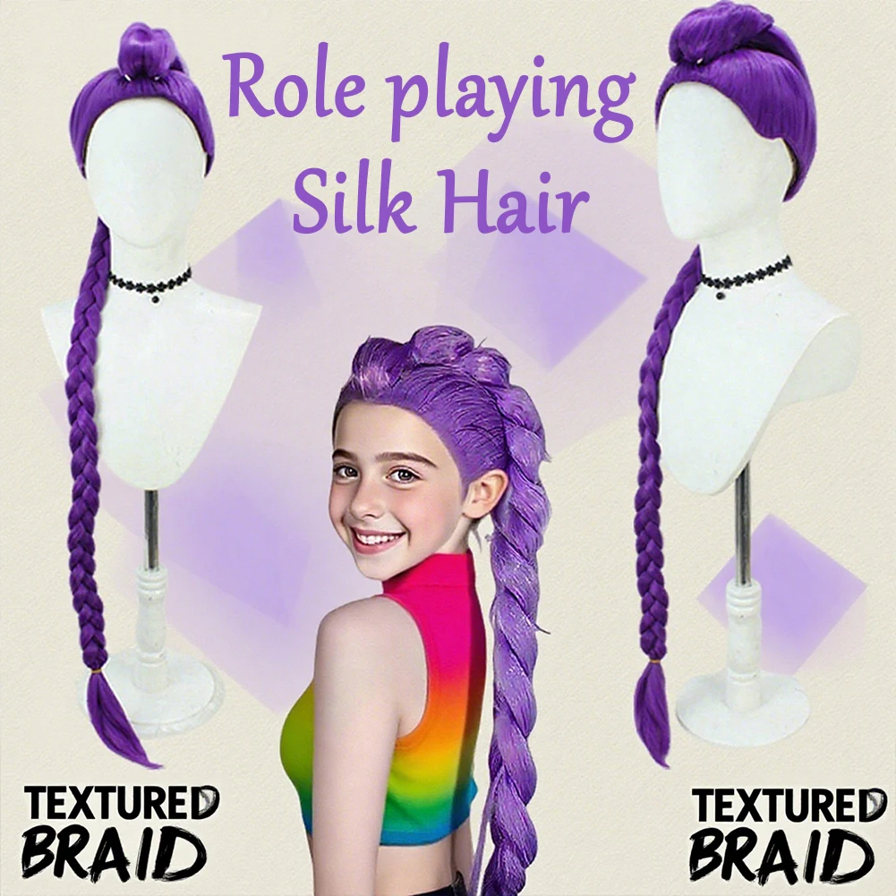 KPOP Demon Hunters Cosplay Wig HUNTR/X & Saja Boys Halloween Party Roleplay Wig Heat Resistant Synthetic Wig Halloween Gift