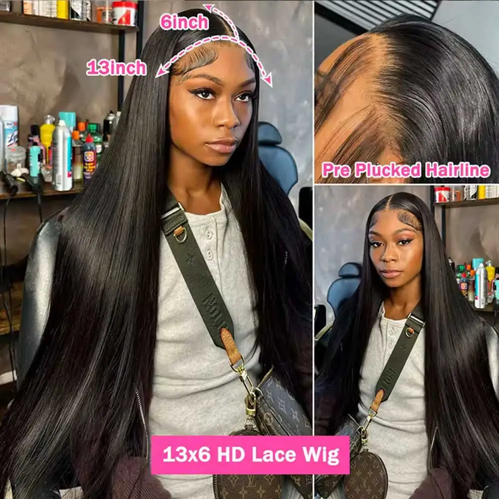Straight Lace Front Wigs Human Hair 13X6 Hd Lace Frontal Wig 13X4 Bone Straight Human Hair Wig Glueless 5x5 Straight Closure Wig 3