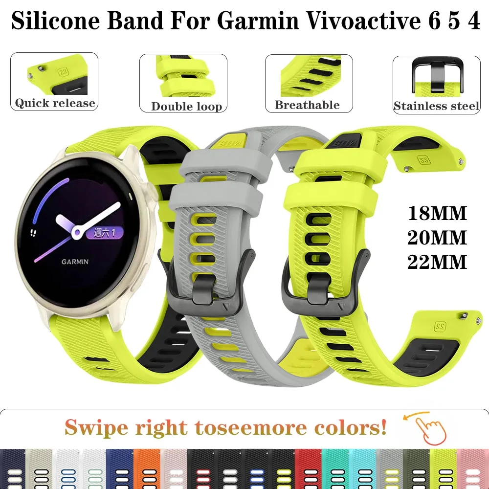Universal Adjustable Silicone Watch Band - Available in 18mm, 20mm, and 22mm Sizes