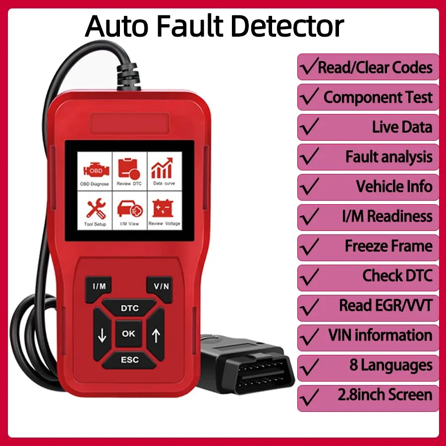 Auto-Fehler-diagnose-Scanner-OBD-Diagnose-instrument-Auto-8-Sprachen ...