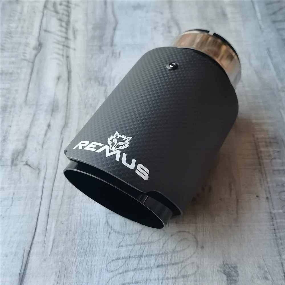 Remus-Style Matte Carbon Exhaust Tip 6