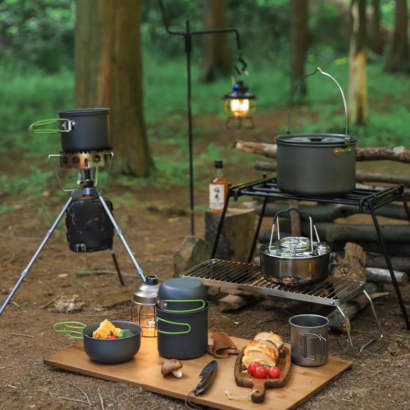 Outdoor Camping Pot Set Camping Cookware Kit Portable Camping
