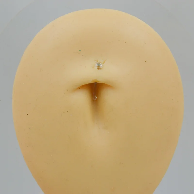 Lot50 Stück Glasmaterial Kurve NOSE RETAINERS Augenbrauen/Navel/Ohr Verstecken PIERCING CLEAR Nude STUD Body Piercing Schmuck – Detail 7