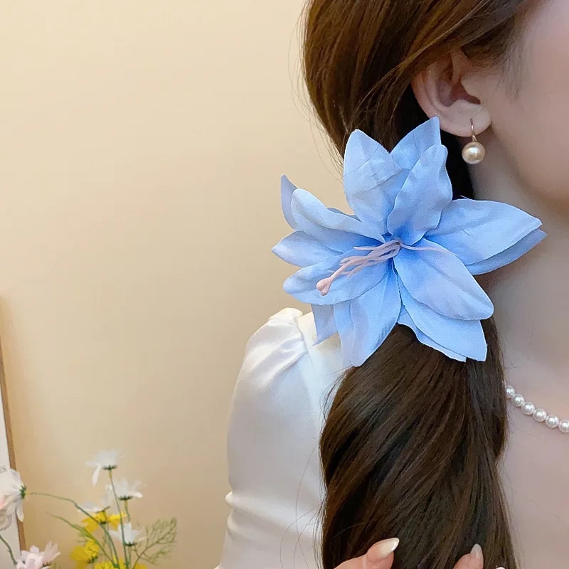 Bohemian Orchidee Blume Haarspange Romantische Braut Haarspangen Frauen Strand Hochzeit Urlaub Blume Bang Clip Haarnadel Haarschmuck – Detail 12