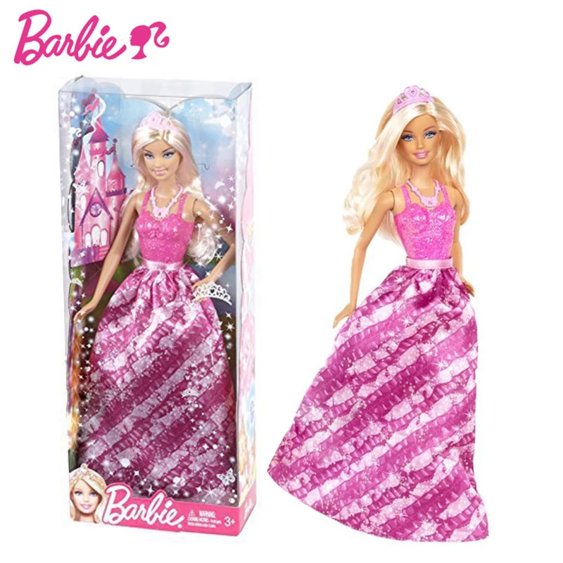 prins Verantwoordelijk persoon Tussendoortje 2022 nieuwe barbie meisje blond haar lange jurk pop met kroon accessoires  kids diy verjaardag speelgoed cadeau barbie bal prinses x9440| | -  AliExpress