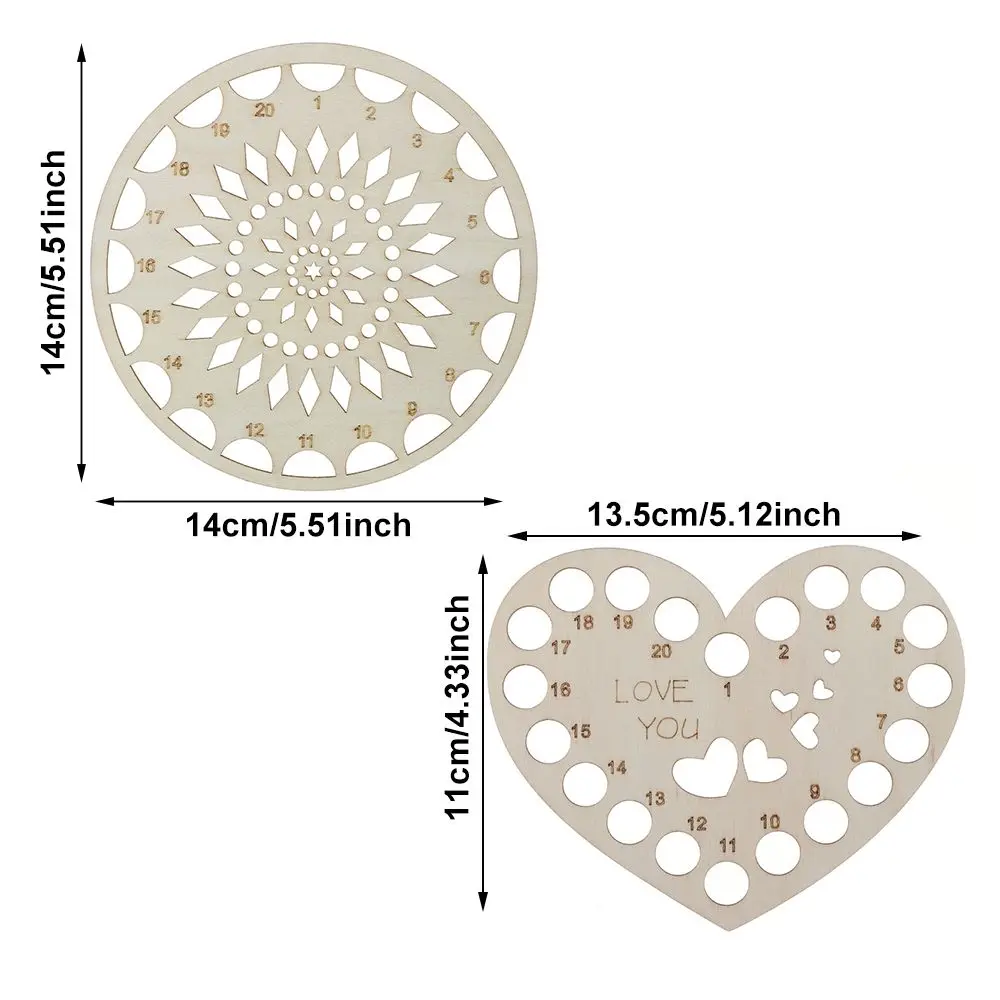 Natural Wooden Embroidery Floss Organizer Cross Stitch Thread Board Holder Thread & Yarn Organizer Embroidery Sewing Accessories