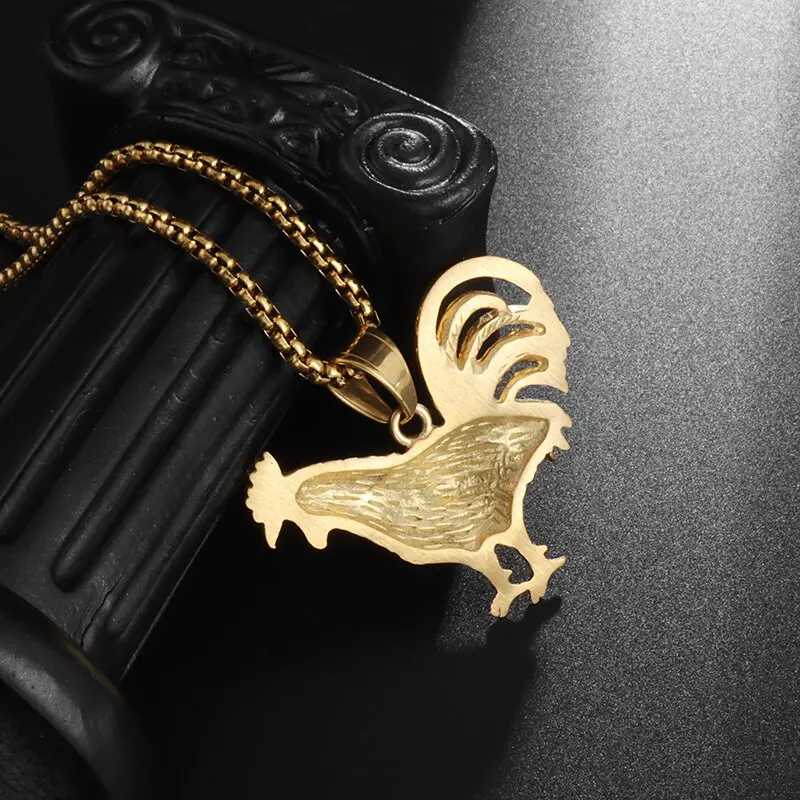 

Classical Exquisite Rooster Pendant Necklace for Men and Women Personalized Music Festival Party Jewelry Gifts