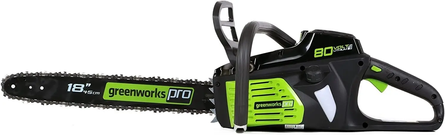 

Greenworks 80V 18" Brushless Cordless Chainsaw (Great for Tree Felling, Limbing, Pruning,and Firewood) / 75+ Compatible Tools)