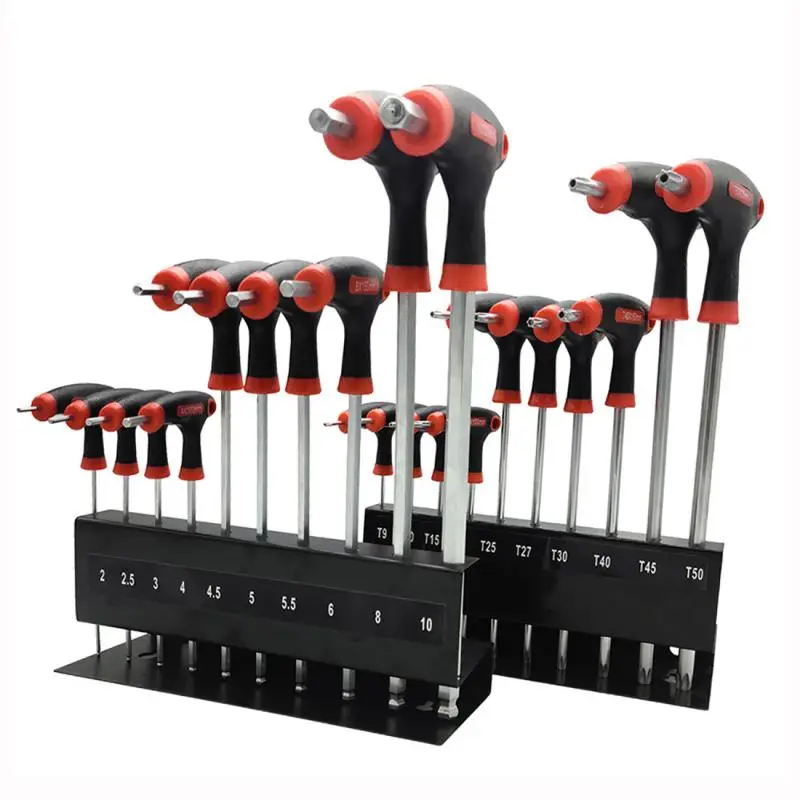 

Универсальный шестигранный ключ Torx 10 шт./компл., шариковый ключ, ручной инструмент, Т-образная рукоятка, шестигранный ключ для ремонта автомобиля
