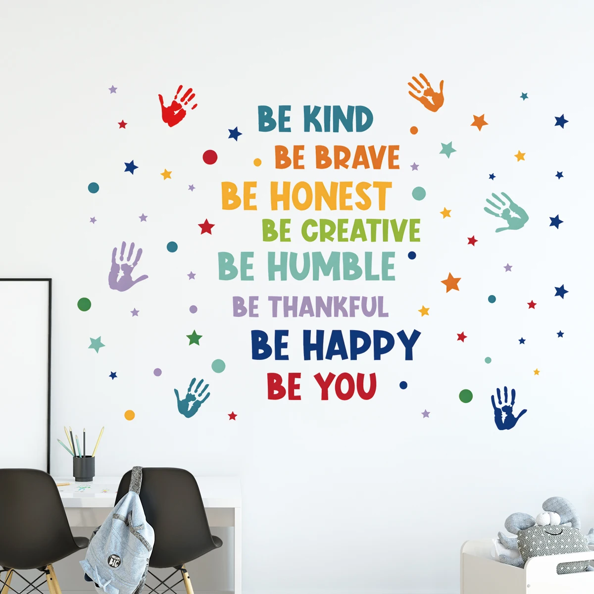 Wall Stickers 1Pc Colorful Wall Stickers Children Room Decor Baby Kids Room Wall Decoration Art for Bedroom Living Nursery Decals