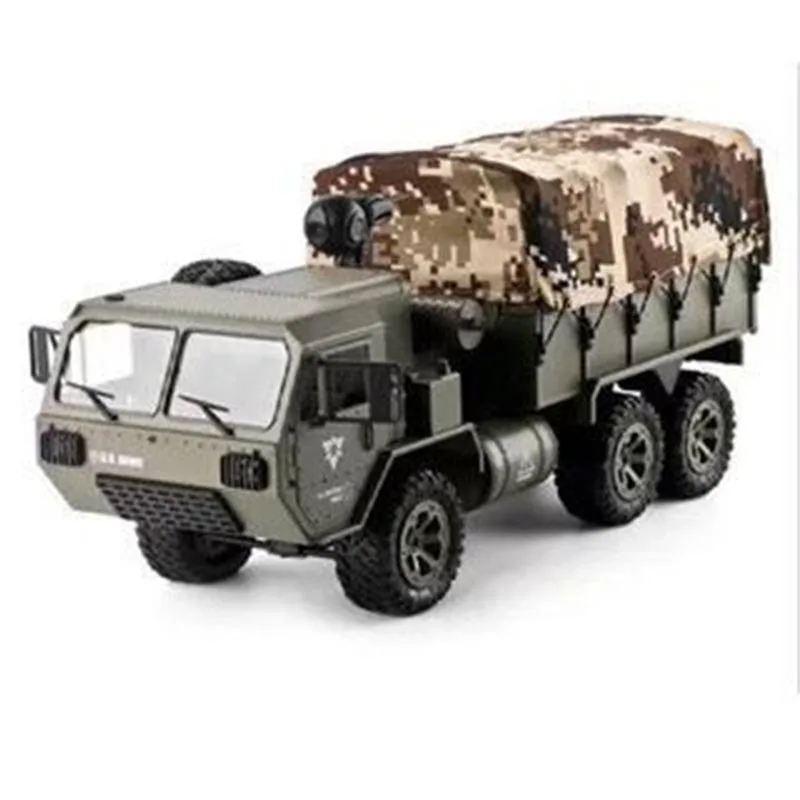 리모컨 체중계 바퀴 달린 트럭 리모컨 차량 모델, 6 륜 드라이브, 와이파이 카메라, 시뮬레이션 군사 카드, RC, 1:16