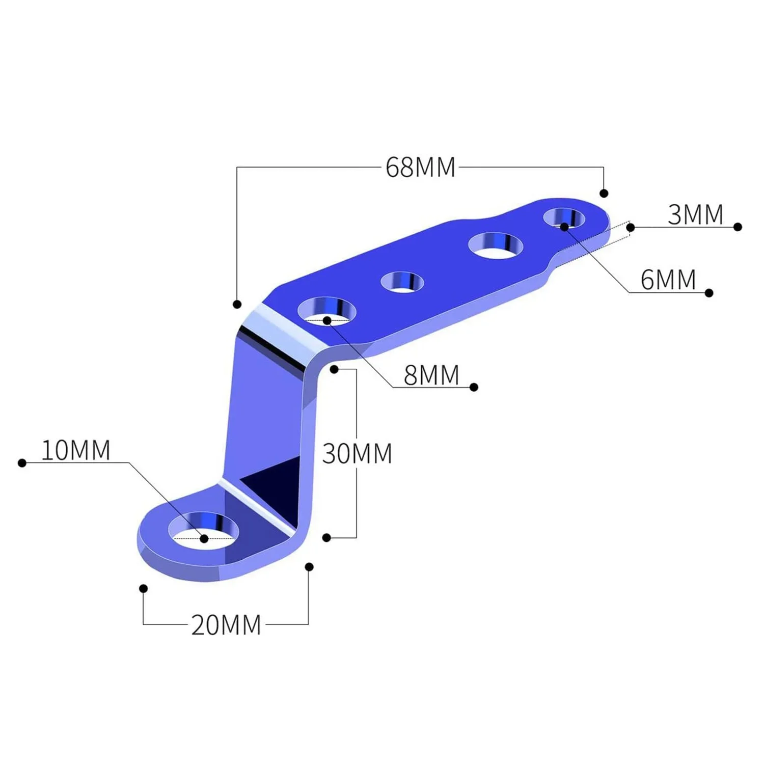 1-3PC Motorcycle LED Headlight Bracket Rearview Mirror Lamp Spotlight Extension Holder Clamp Motorbike Scooter Accessories