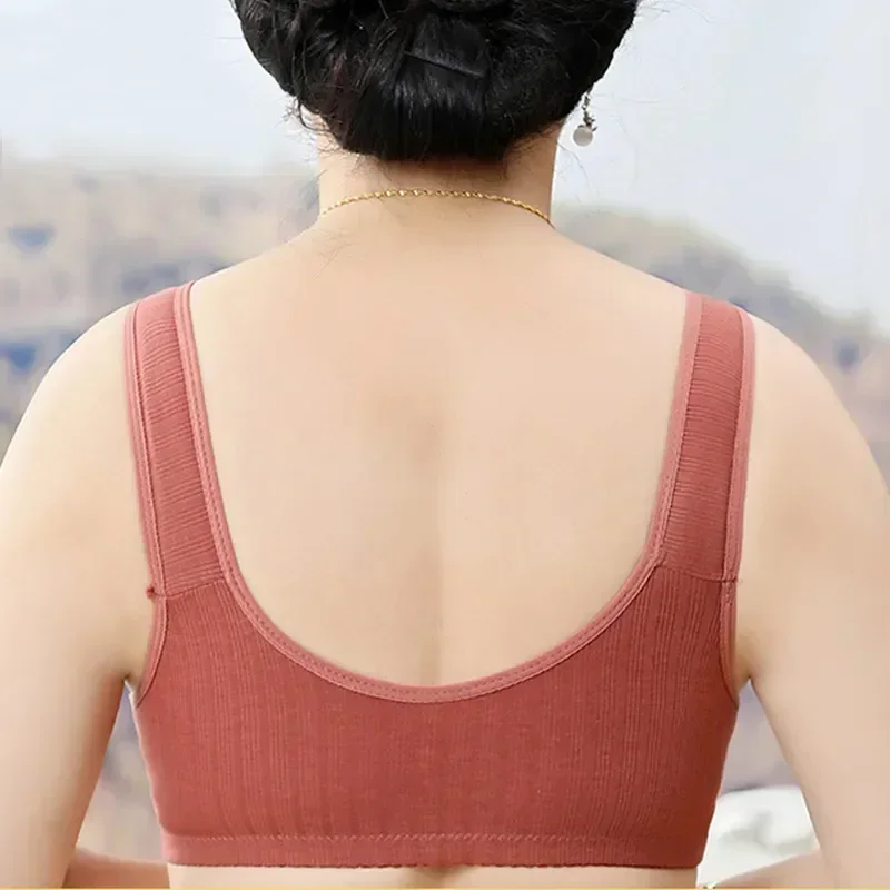 

Soft Tank Cotton Size Sexy Underwear 3pcs/set Plus Comfortable Women Breathable Front Fastening Bras Up Bra Push Lingerie Tops