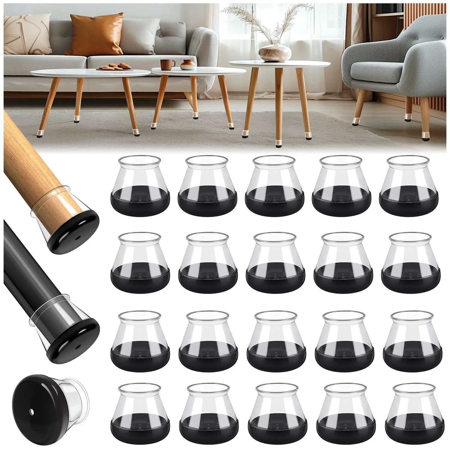 Chair Leg Floor Protectors – Silicone Furniture Gliders