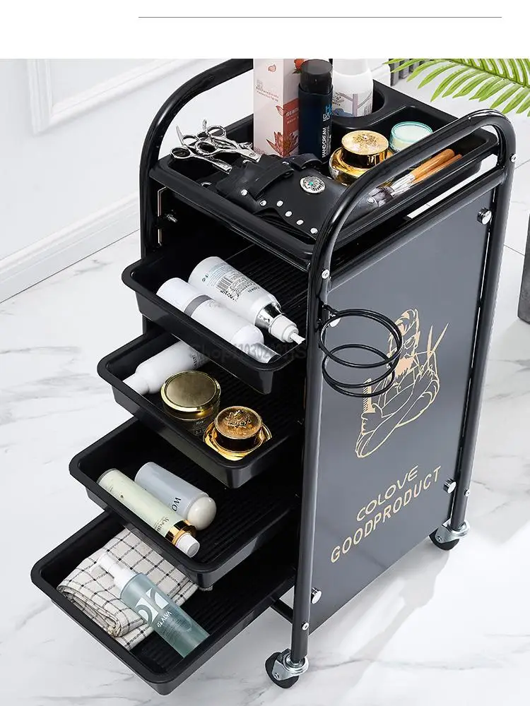 Hairdresser Hair Salon Trolley Bar Car Beauty Trolley Barber Shop Ironing Tool Car Retro Special Postage