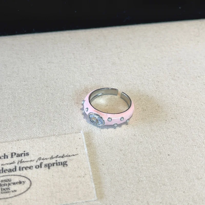 ヴィンテージオイルドリップペイントアイズラブリング - AliExpress