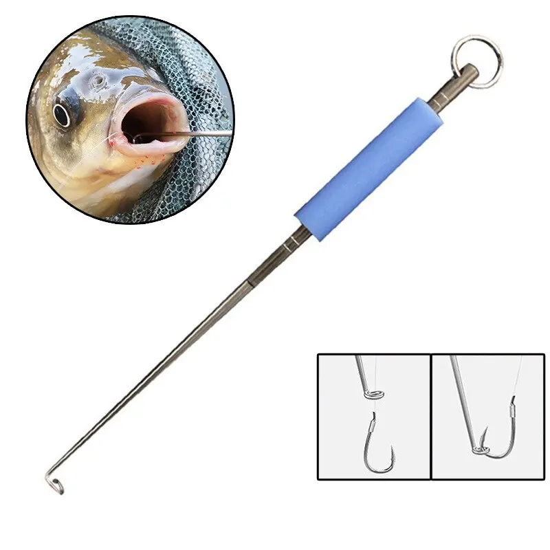 Fishing Hook Remover 2Pcs Stainless Steel Fishhook Dehooker Hook Detacher  Extractor Rapid Decoupling Fishing Tools