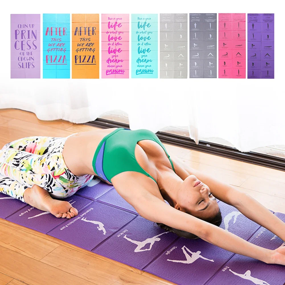 1Pc Yoga Mat Pilates Fitness Mat 5mm Thicknes Non Slip Yoga Cushion Travel Fitness Exercise Pad for Women Home Gym Floor Workout