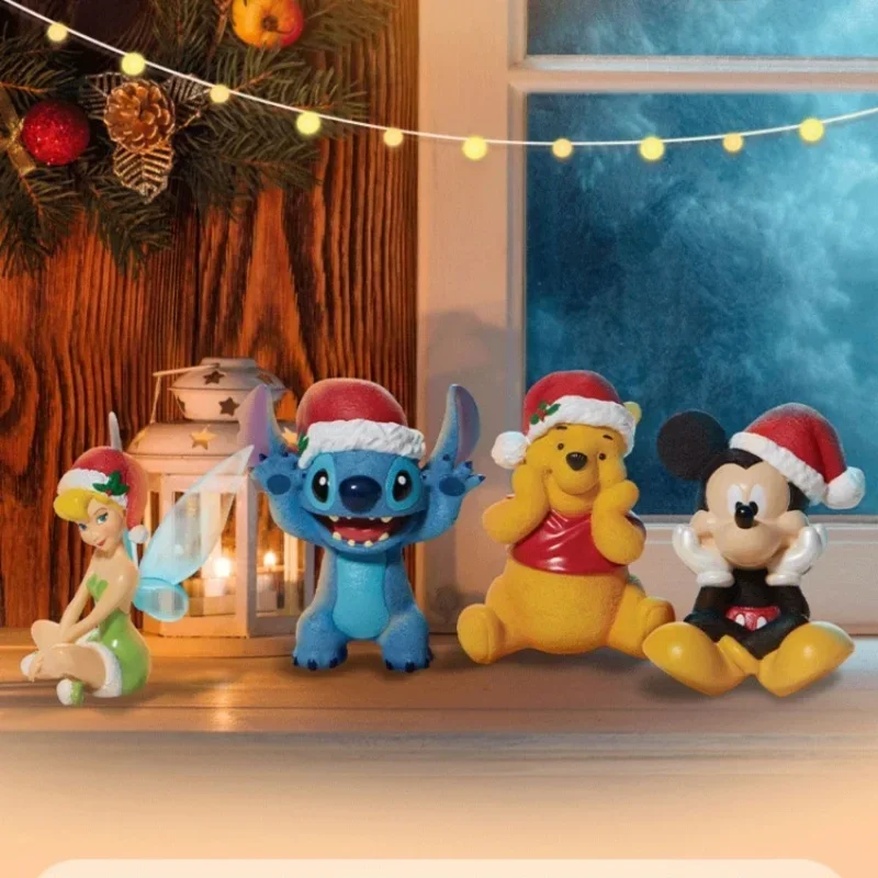 

Disney Handmade Stitch Ornament Mickey Doll Little Dingdang Winnie Bear Material Resin Mini Ornament With A Height Of 8.2cm