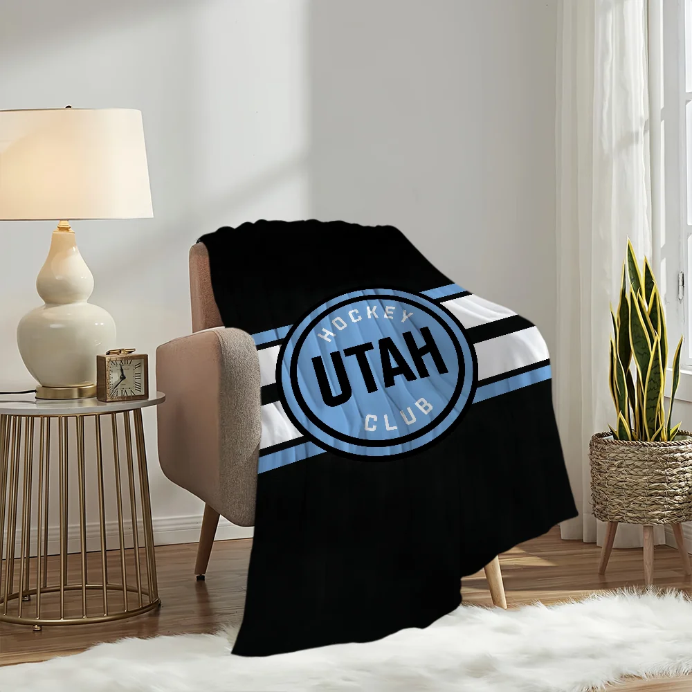 Fashion design Club Warm Soft Plush Nap Blankets Sofa for Living U-UtahS  Room Office Bedroom H-Hockey Home Travel Kid Gifts 6