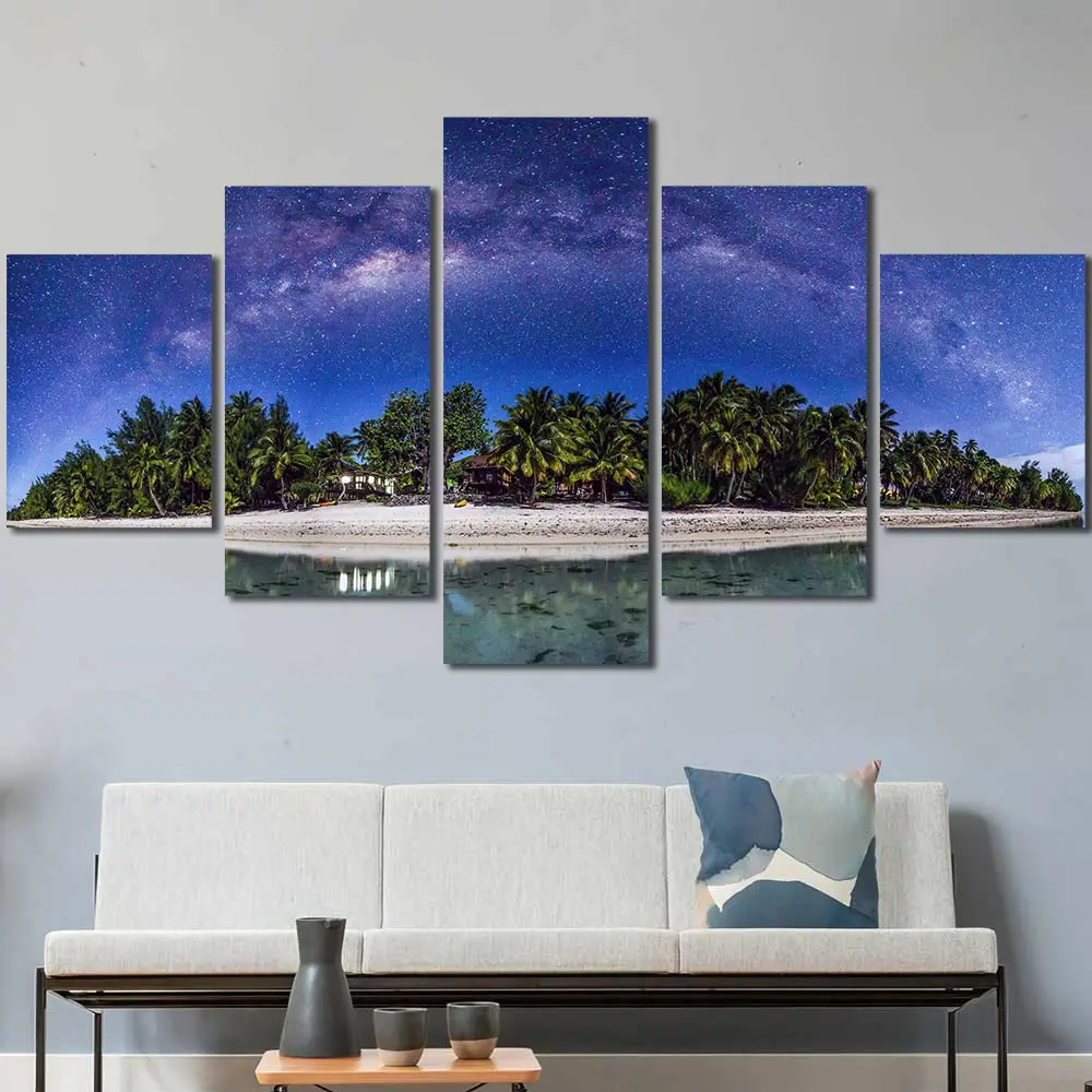 Decorative Multi Panels Home Canvas Wall Art Beach Galaxy Island Milky Decorative multi panels home canvas wall art beach galaxy island milky
