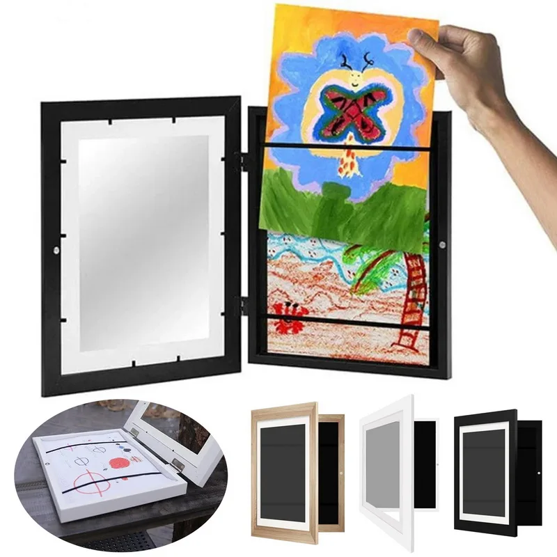 New Children Art Frame Magnetic Front Open for Change Poster Photo Drawing  Paintings Pictures Kids Artwork Storage - AliExpress