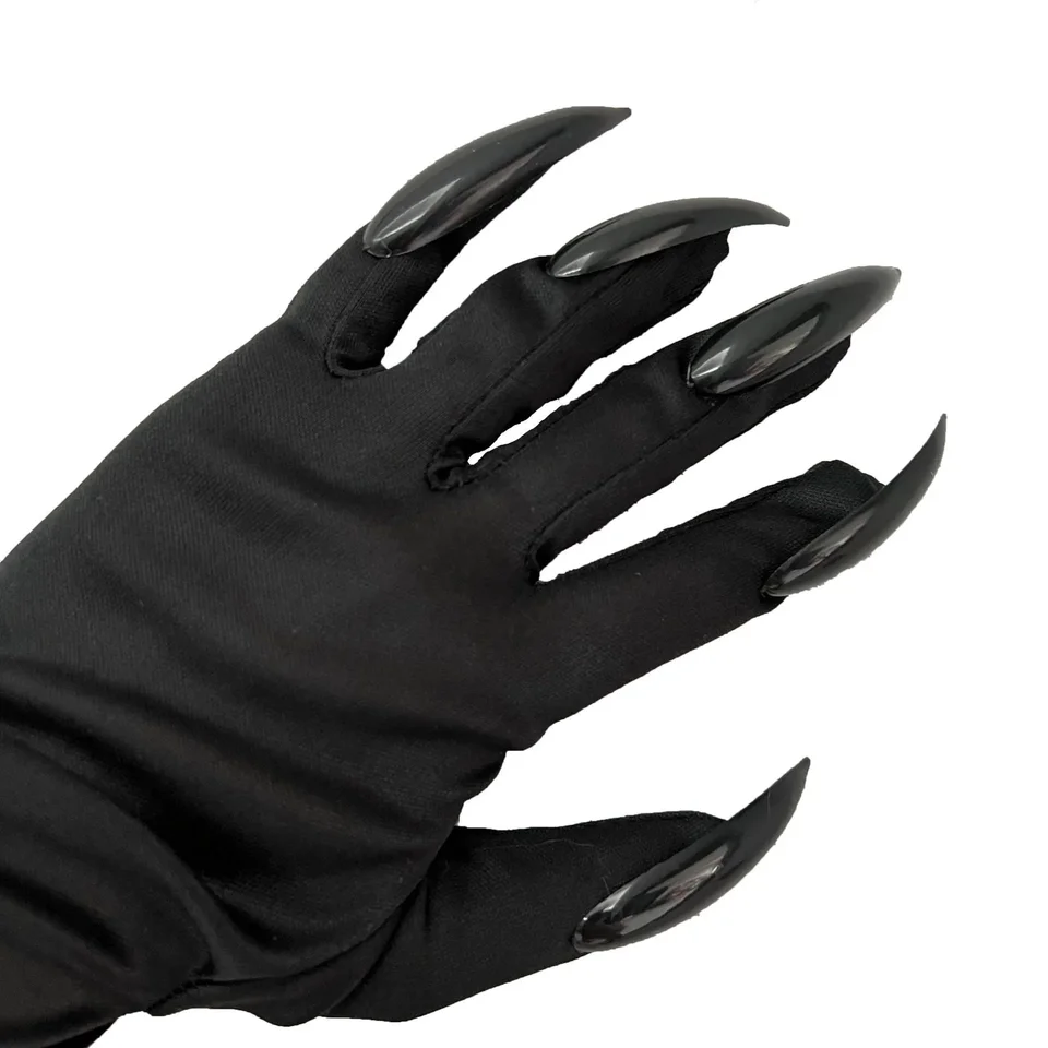 Gants Griffes Gants D'Halloween En Forme De Patte De Chat Avec Ongles Longs Gant Sorciere