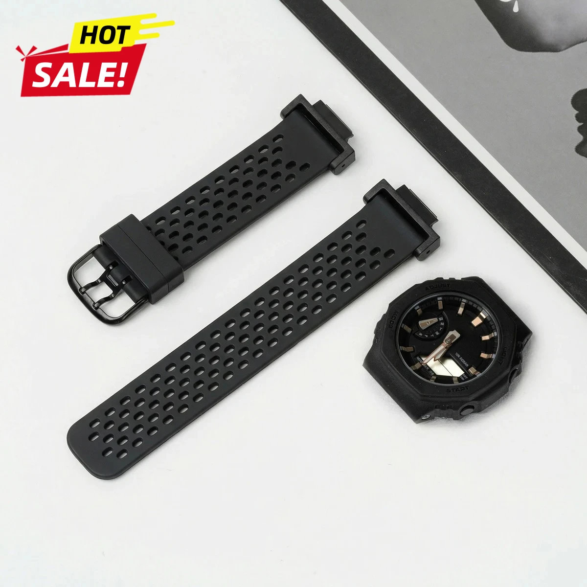 Premium Soft Silicone Watch Strap - Durable Replacement Wrist Band