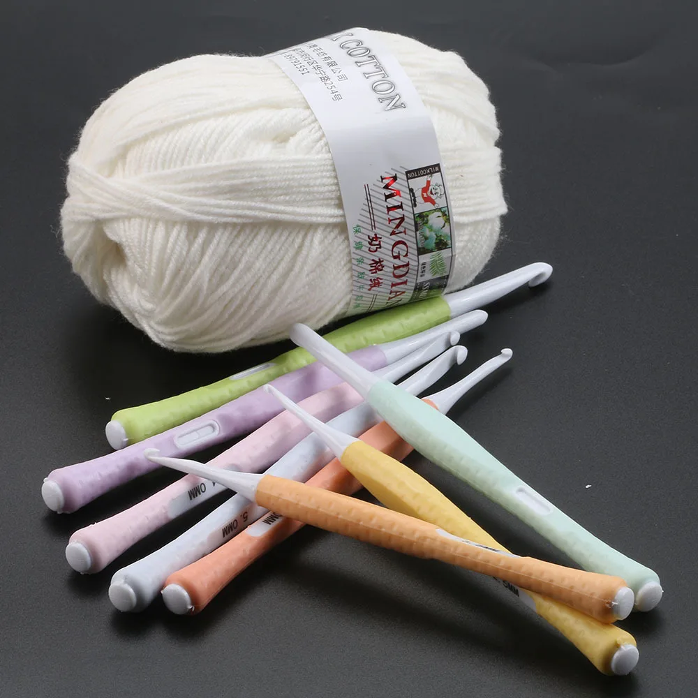 Inline Crochet Hooks Ergonomic Crochet Hook Set 2.5mm to 6mm Crocheting Plastic Hook Needles for Yarn Craft