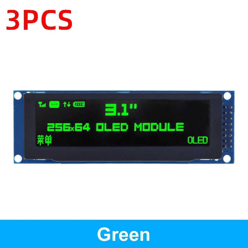 Enhanced Real OLED Display - 3.12 256x64 Dots Graphic Screen with SSD1322 Controller and SPI Support
