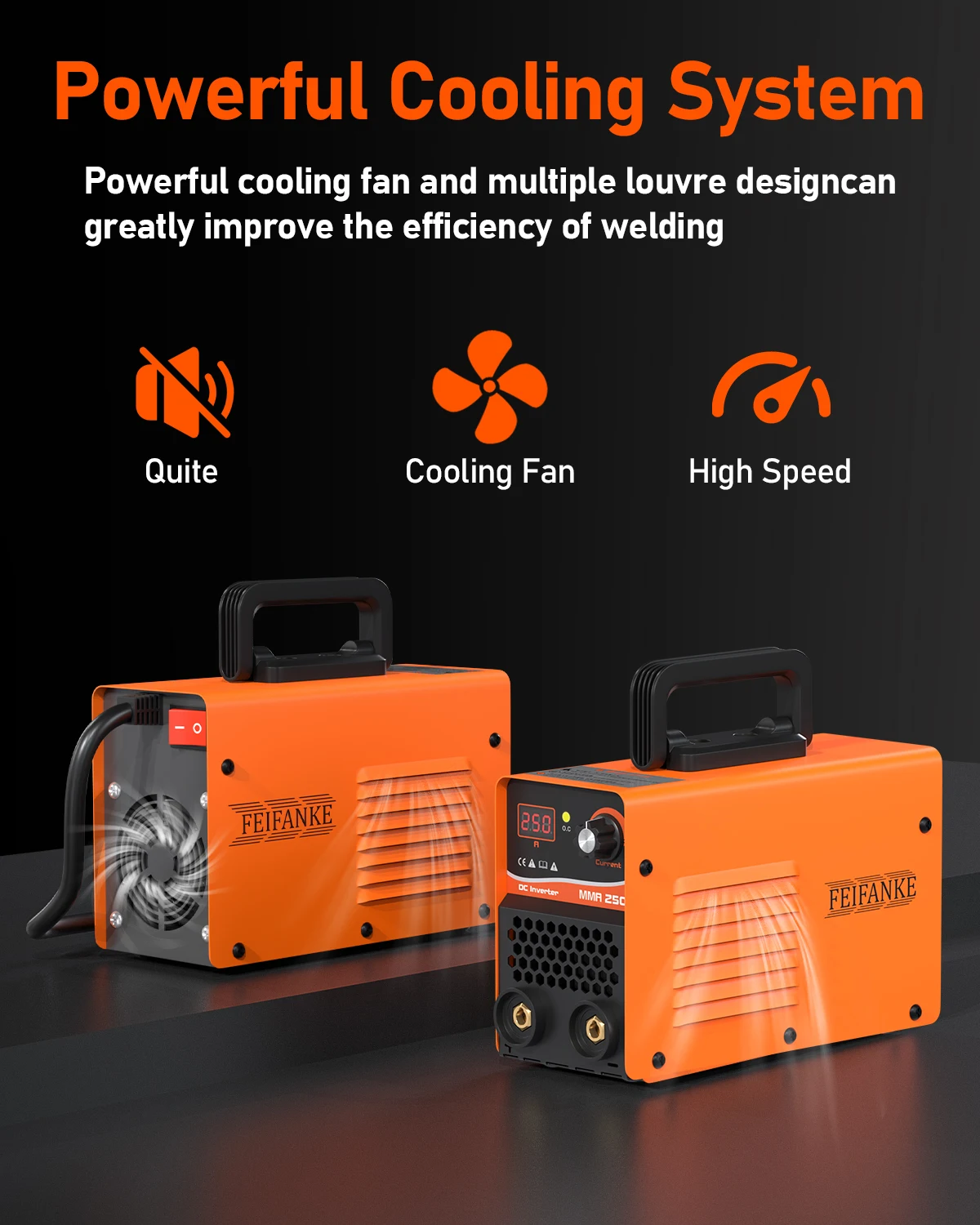FEIFANKE MMA250 Welding Machine MMA/GASLESS MIG/LIFT TIG 120A Welder Flux Core Welder for Carbon Steel Stainless Steel 5