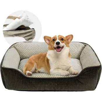 Washable Bolster Dog Bed 1