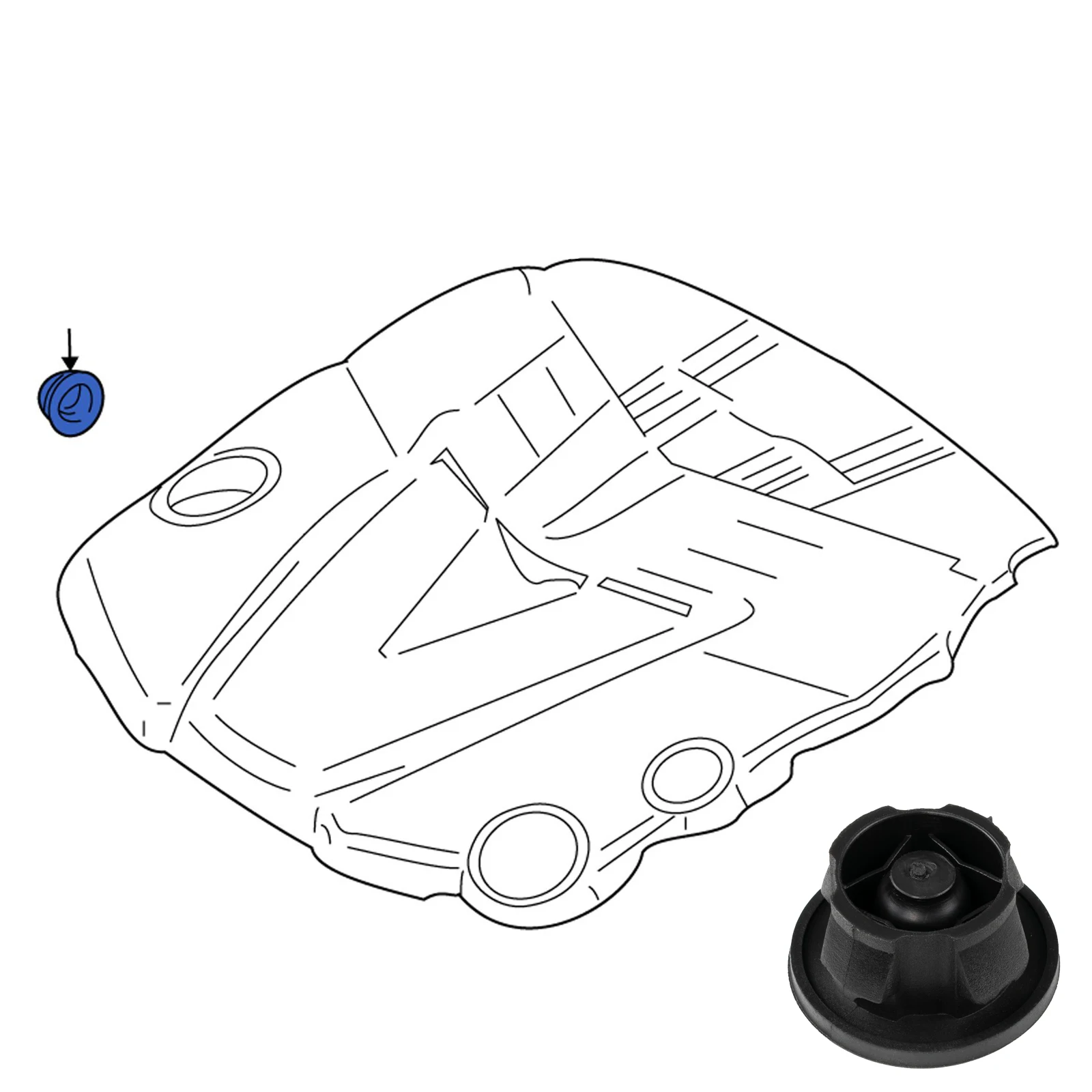 Engine Cover Clip for Mercedes Benz