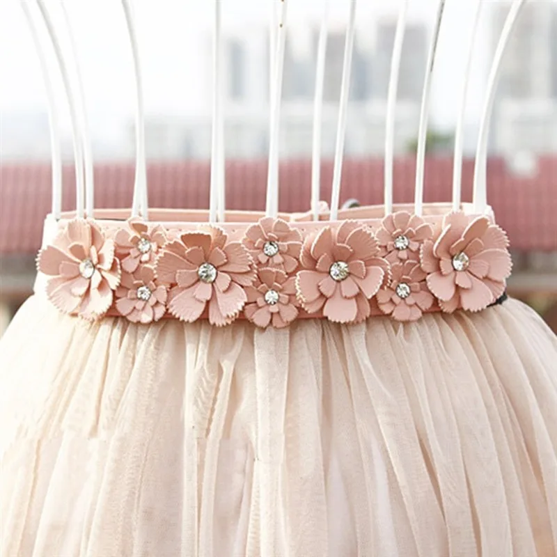 

2023 Women Girl Wide Stretch Elastic Waist Belt Solid Color Flower Waistband Belts for Women Clothes Accessories Lady Dress Belt