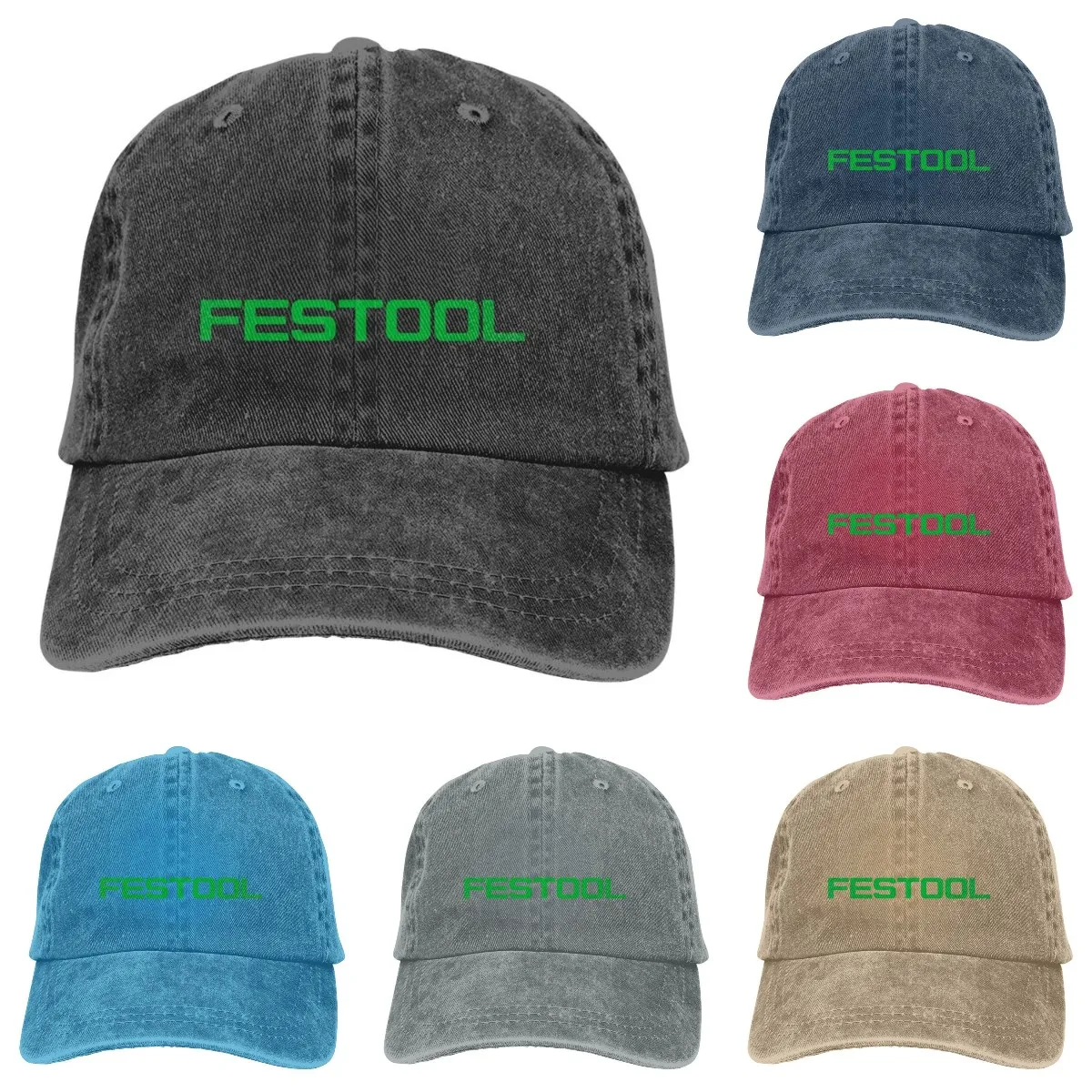 

Кепка Festool Мужская Регулируемая, плоская хлопковая бейсболка, потертая Кепка-тракер, подарок для мужчин и женщин