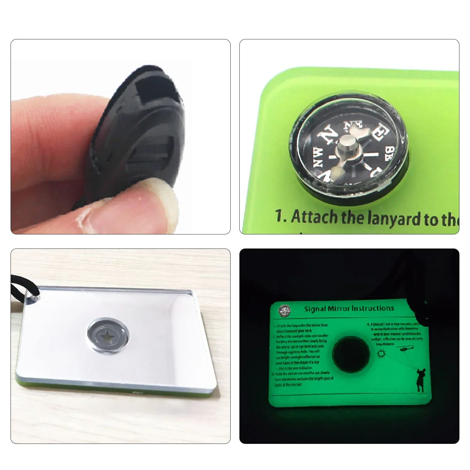 Survival Signal Mirror For Outdoor Camping Yacht Outdoor Emergency Survival Reflective Signal Mirror Adventure Supply Tools